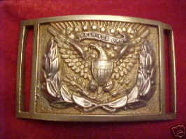 SALE Eagle Belt plate 1 piece Brass 3 prong and Belt Ca. 1851-1874